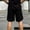 Black, variant on Men's Shorts Elastic Waist Size 3X Solid Color Nylon Shorts Outdoor Sports Versatile And Casual Five Quarter Pants
