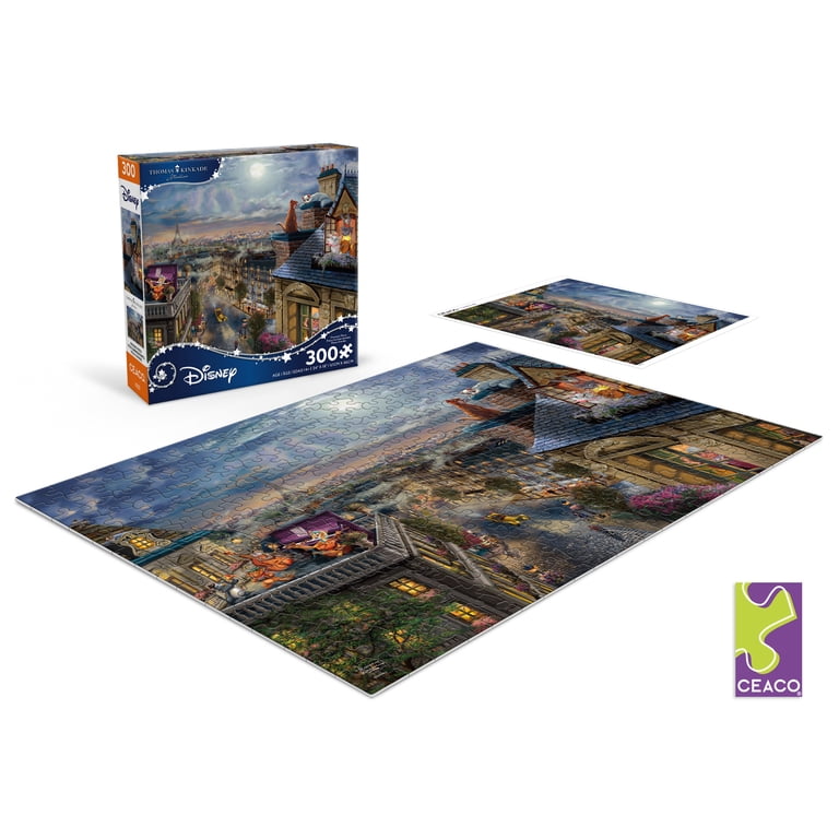Ceaco 300 Piece Disney Aristocats Paris Rooftop Puzzle with Poster