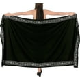 thumbnail image 5 of HAPPY BAY Women's Casual Beach Sarong Maxi Swimsuit Pareo Wrap One Size Ebony, Embroidery, 5 of 5