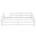thumbnail image 6 of [Luckynote]Twin Size Floor Bed, Montessori Floor Bed with Fence, Montessori Bed Twin Size, Wood Montessori Floor Bed ,white., 6 of 12