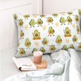 thumbnail image 4 of Yiaed Lovely Avocado Print Brushed Microfiber Envelope Pillowcases, Standard,Envelope Closure Pillow Cases(No pillow core)-16"x24", 4 of 6