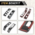 thumbnail image 6 of Unique Bargains 1 Set Front Door Window Switch Panel Cover Trim for Toyota Tacoma 2016-2023 Master Power Window Switch Cover Trim Carbon Fiber Pattern ABS Black, 6 of 6