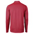 thumbnail image 3 of Men's Cutter & Buck Red/Navy Cleveland Guardians Virtue Eco Pique Micro Stripe Recycled Quarter-Zip Pullover Top, 3 of 3