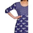 thumbnail image 3 of Moomaya Robes Tuniques pour Femmes Manches 3/4 Imprimées Kurti Tenue d'Été, 3 of 5
