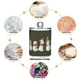 thumbnail image 6 of Yayeee 2 Pack Qtip Holder Bathroom Cotton Swab Canister with Lid Clear Dispenser Set, Gray Cute Snowmen, 6 of 6