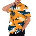 thumbnail image 2 of Hawaiian Shirts for Men Short Sleeve Button Down Coconut Palm Print Aloha Shirts Casual Stylish Beach Vacation Blouses, 2 of 5