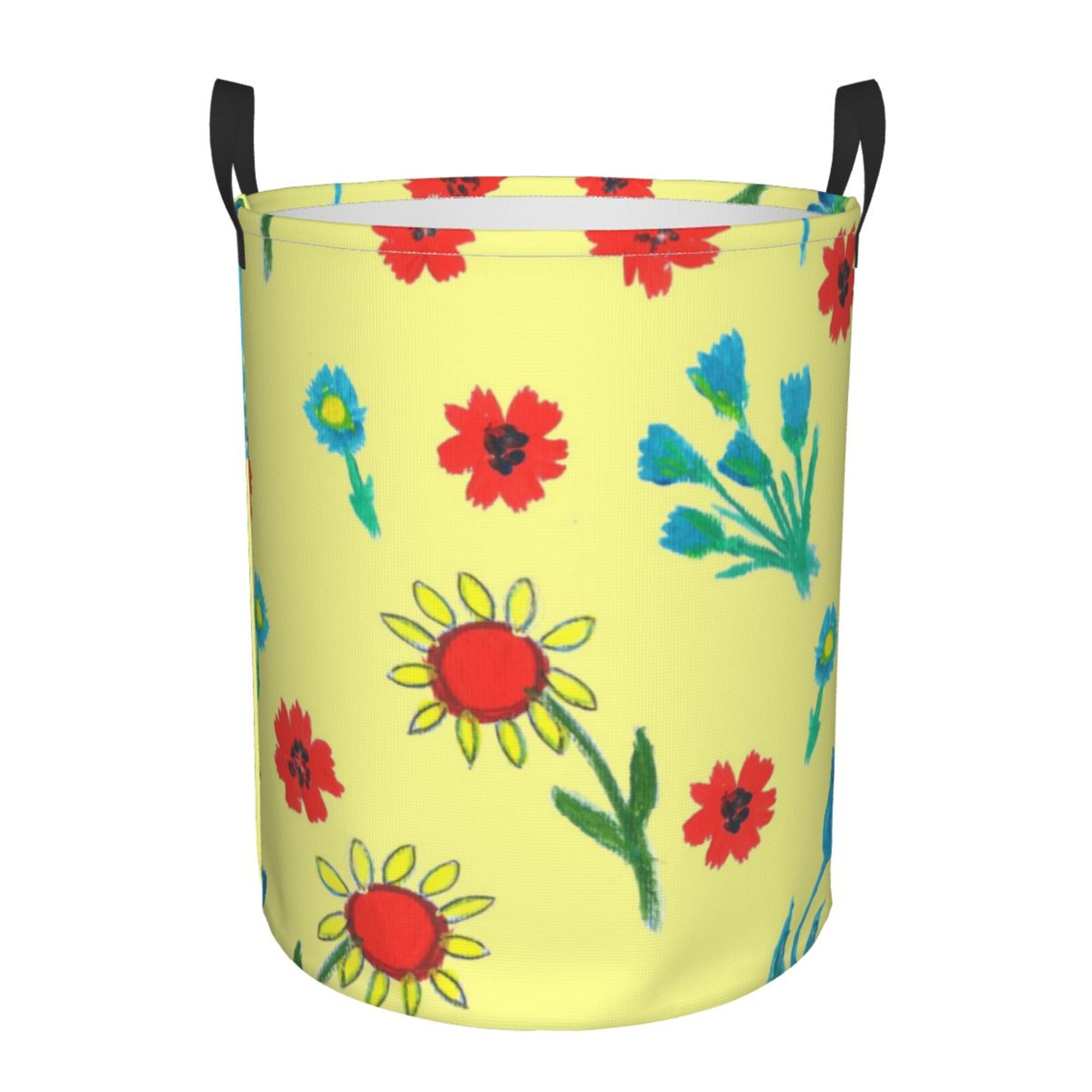 Hibiscus Flower Hawaiian Yellow Print Laundry Basket