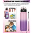 thumbnail image 2 of Oldley Stainless Steel Water Bottle, 20 Oz, Pink, Slim Bottle, kid waterbottle, with 3 Lids & Strap, 2 of 6