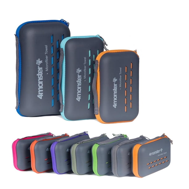 4Monster Toallas de camping súper absorbentes de microfibra de secado rápido, toalla de viaje de secado rápido, ultra suave, compacta, toalla de gimnasio para natación, playa, senderismo, yoga, viajes