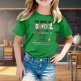 thumbnail image 2 of WEAIXIMIUNG Chemises pour Fillettes 4T Automne Enfants Rentrée Scolaire Imprimé Graphique Col Rond Manches Courtes T-Shirt Décontracté d'Été, 2 of 4