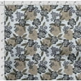 thumbnail image 4 of Soimoi Floral Print, Poly Taffeta Fabric Decor Sewing Fabric By The Yard- 56 Inch WideDecorative Fabric For Outdoor Upholstery, Umbrellas And Home Accents-Brown, 4 of 5