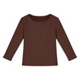 thumbnail image 6 of Auroural Toddler Girls Clothes 5T To 6T Kids Ribbed Long Sleeve Top Crew Neck Stretch Basic Undershirt Girls Basic Top Girls Top Long Sleeve, 6 of 6