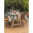 thumbnail image 3 of Outdoor Tablecloths with Umbrella Hole & Zipper, Sage Green Vintage Tablecloth Rectangle 60x84 Inch, Brown Retro Farmhouse Elegant Pastoral Waterproof Table Cloth, Patio/Pool/Picnic Table Covers, 3 of 8