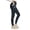 Gray-Black, variant on Women's Fleece Lined Leggings Hiking Ripstop Water Resistant Pants Thermal Warm Winter Tights with Zip Pockets Cold Weather Gear Blue-Black S