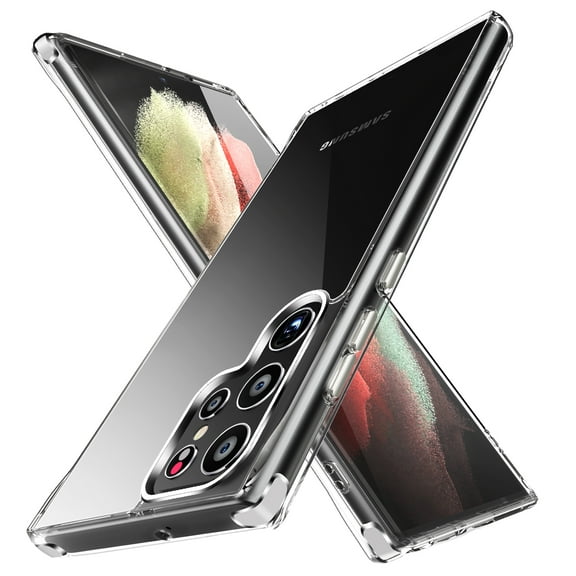 ELEHOLD Slim Clear Case for Samsung Galaxy S23 Ultra,Crystal Transparent PC Back Anti-Fingerprint Non-Yellowing Shockproof Scratch-Resistant Protective Case,Clear