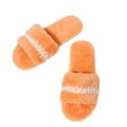 thumbnail image 2 of Aayomet House Slippers Casual Women's Slip Shoes Fashion Flock Lace Slippers Toe On Round Women's slipper,Orange 10, 2 of 4