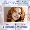 thumbnail image 3 of UTAH-Rechargeable Makeup Vanity Mirror with Lights, Large Lighted Desk Makeup Mirror with 96 LED Lights and 10x Magnifying Mirror, 3 Color Lighting, Light up Make up Mirror with Phone Holder, 3 of 4