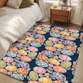 thumbnail image 4 of Area Rugs for Living Room Bedroom, Easter Eggs 4'x6' Rug Washable Carpet Runner Indoor Outdoor, Colorful Eggs Spring Flowers Leaves Farm Navy Blue Non Slip Accent Floor Mats Rug for Kitchen, Office, 4 of 8