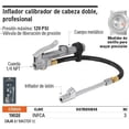 thumbnail image 2 of Inflador Doble Calibrador Metal 120 Lb Truper 19028 Truper INFCA, 2 of 2