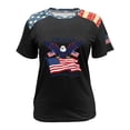 thumbnail image 5 of vigerkar 4th of July Outfits for Women USA Patriotic Shirts for Women Short Sleeve Red White and Blue Shirts American Flag Summer Tops (Red, XXL), 5 of 6