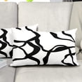thumbnail image 2 of Black and White Pillow Covers 12x20 Set of 2 Modern Abstract Art Line Boho Design Throw Pillows Bohemian Decorative Pillowcase Cotton Lumbar Cushion Case for Home Living Room Porch Sofa Couch Bed, 2 of 6