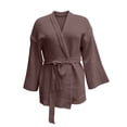 thumbnail image 6 of LNWUY Womens Belted Wrap Sweater Cardigan, Oversized V Neck Knit Coat, Solid Color Open Front Fall Winter Jacket Outerwear Brown Free Size, 6 of 6