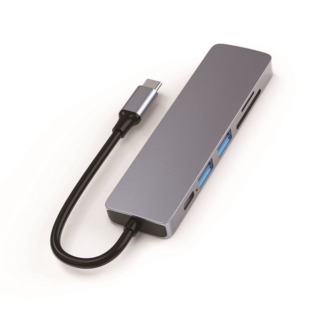 Sidaley 6 en 1 USB C Hub Cables Conector Herramienta Accesorio de conexión Multi Ranura Splitter Equipo Computadora Lector de tarjetas Relojes inteligentes