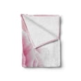thumbnail image 2 of Pale Pink Soft Flannel Fleece Blanket, Romantic Rose Petals Beauty Bouquet Celebration Bridal Romance Wedding Theme, Cozy Plush for Indoor and Outdoor Use, 50" x 60", Pale Pink White, by Ambesonne, 2 of 6