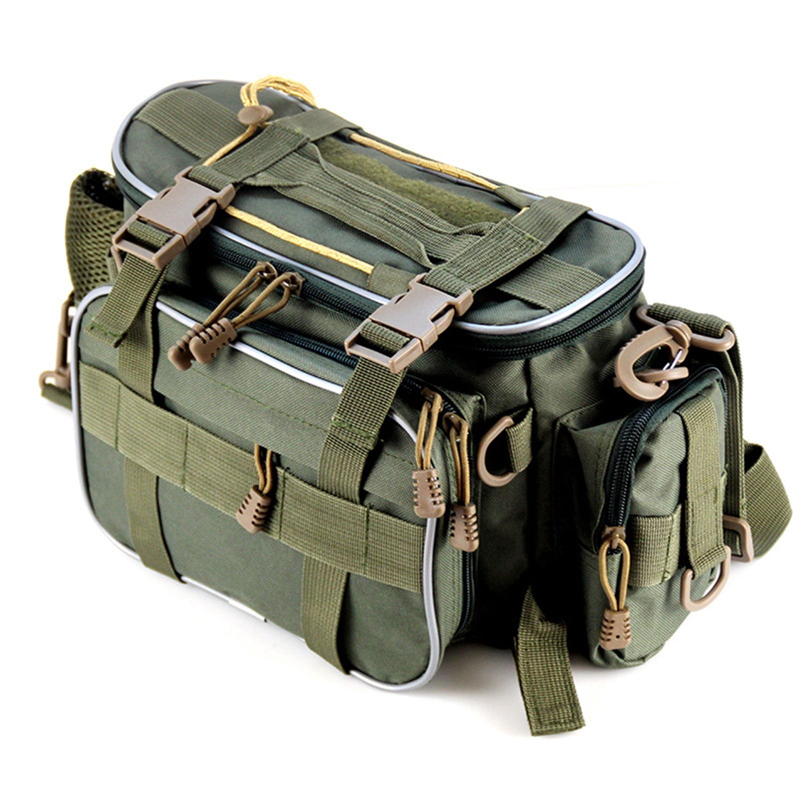 Fishing Tackle Bag Gear Storage Organizer Waist Messenger Bag