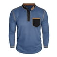 thumbnail image 2 of pstuiky camisa de manga larga para hombre, Sudadera informal deportiva de manga larga y cuello redondo para hombre salir tops l, 2 of 7