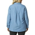 thumbnail image 4 of MODA NOVA Juniors' Plus Size Long Sleeve Chest Pocket Denim Shirt Sky Blue 2X, 4 of 6