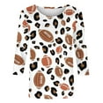 thumbnail image 2 of Blouses pour Femmes T-Shirt Imprimé Manches 3/4 Blouse Col Rond Décontracté, Blouses pour Femmes T-Shirts pour Femmes, Blouses pour Femmes Décontractées, 2 of 5