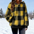 thumbnail image 6 of Neewe Women's Plaid Sherpa Pullover Winter Jacket Women Long Sleeve Sweatshirt Cozy Hoodies S-XXL, 6 of 7