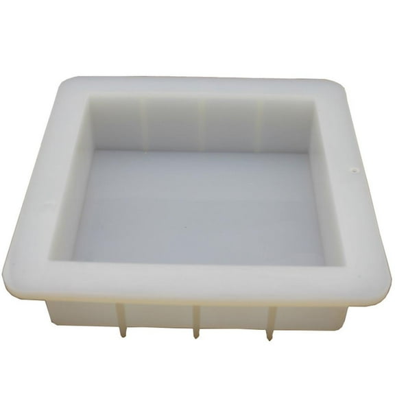 YIEMEEN 6 inch Square Cube Silicone Slab Mold for Soap Making Capacity 1100ml