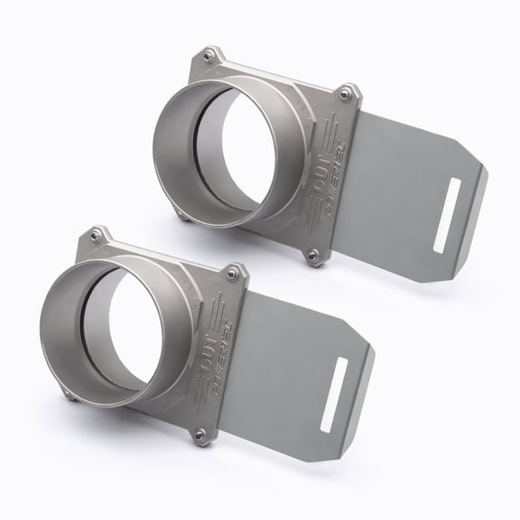 POWERTEC 2PK 4 Inch Aluminum Blast Gate, w/Anti Clog and Air Leak Seal for Dust Collection (70326-P2)