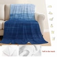 thumbnail image 5 of Navy Blue Ombre Blanket Soft Cozy Warm Throw Blanket for Couch, Plush Fuzzy Flannel Fleece Blankets for Sofa, Modern Abstract Art Ocean Oil Painting Bed Blankets Lightweight Gifts for Women, 40"x50", 5 of 9