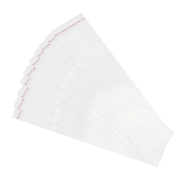100Pack Clear Cello Bags, 1"x3" Plastic Self Sealing OPP Treat Bags Clear
