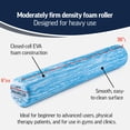 thumbnail image 3 of OPTP PRO-ROLLER Standard Density Foam Roller - Durable Roller for Back Massage, Deep Tissue Foam Roller Exercises, Stretching, Fitness, Yoga and Pilates - 36 Inches by 6 Inches, Blue, 3 of 7
