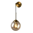 thumbnail image 2 of Lámpara de pared de cristal dorada moderna perfecl ajustable E14, 2 of 7