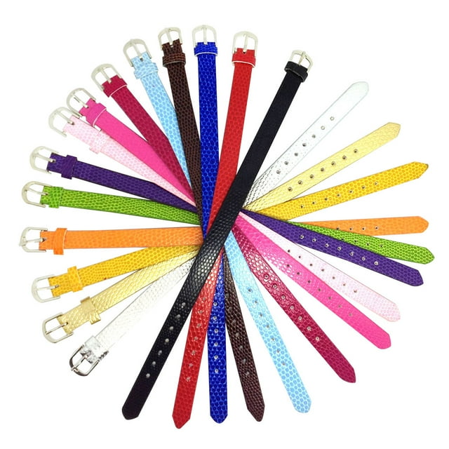20 pulseras para mujer, con colores variados, para hacer joyas con letras deslizantes, dijes de 8 mm (color aleatorio)