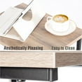 thumbnail image 4 of JJS Side End C Table for Sofa, Living Room Couch Table Snack Table That Slide Under for Small Spaces, Smoky Grey, 4 of 7