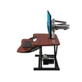 thumbnail image 6 of VERSADESK PowerPro Elite Electric Standing Desk Converter, Steel Frame with Cherry Work Surface, App Controlled, USB Charging, LED Lights, Split-Level | Cherry,  36"x24", 6 of 7