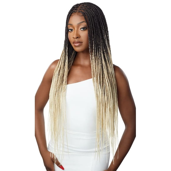 Outre 13x4 Lace Frontal Wig Pre Braided Knotless Box Braids HD Transparent KNOTLESS SQUARE PART BRAIDS (1B)
