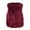 Wine, variant on Lindreshi Tank Tops for Women Womens Sleeveless Wool Waistcoat Solid Winter Loose Vest Coat Outwear