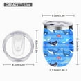 thumbnail image 2 of GZHJMY 1 Pcs Egg Cup, Blue Striped Whale 304 Stainless Steel Vacuum Insulated Cup, U-Shaped Red Wine Cup Eggshell Cup, 2 of 6
