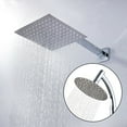 thumbnail image 2 of Ruibeauty Round/Square Shower Head Overhead Rainfall Chrome Stainless Steel 8inch, 2 of 6