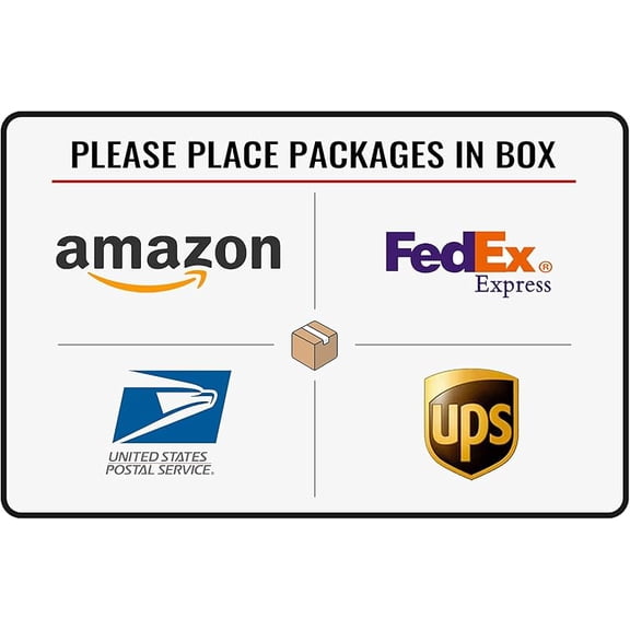 Bestylez Please Place Packages in Box DeliverySign for Outdoor Use 12 x8 Inch