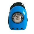 ALEKO Astronaut Bubble Window Hard Shell Pet Backpack Blue Shell