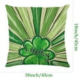 thumbnail image 2 of Uuiauoio St Patricks Day Decor-Throw Pillow Covers 18x18 in,Shamrock Linen Pillow Case Irish for Large Couch Sofa Home Indoor Outdoor Holiday Decorations, 2 of 3