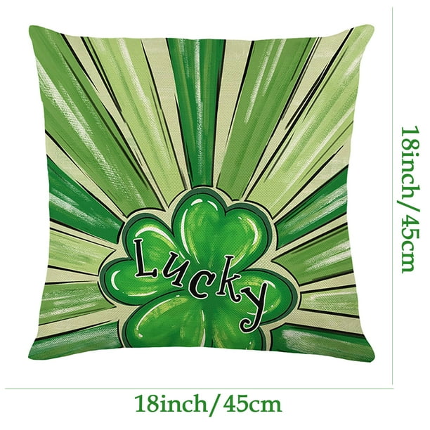 Yhmxh Fundas de cojín decorativas con estampado irlandés, fundas de cojín para sofá, cojín de asiento, fundas de almohada para el Día de San Patricio